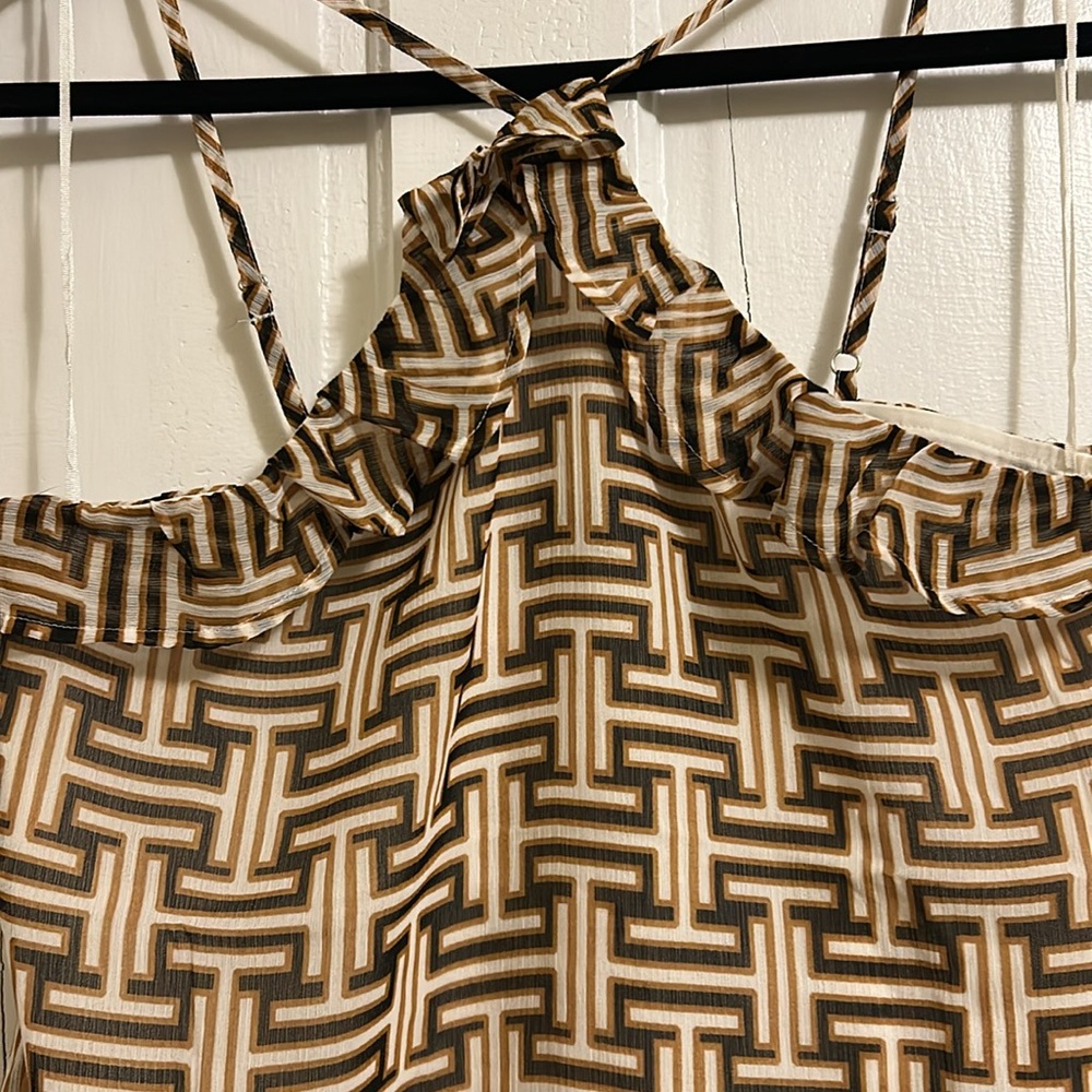 Express Printed Ruffle Halter Neck Tank, Small NWT - Picture 7 of 10